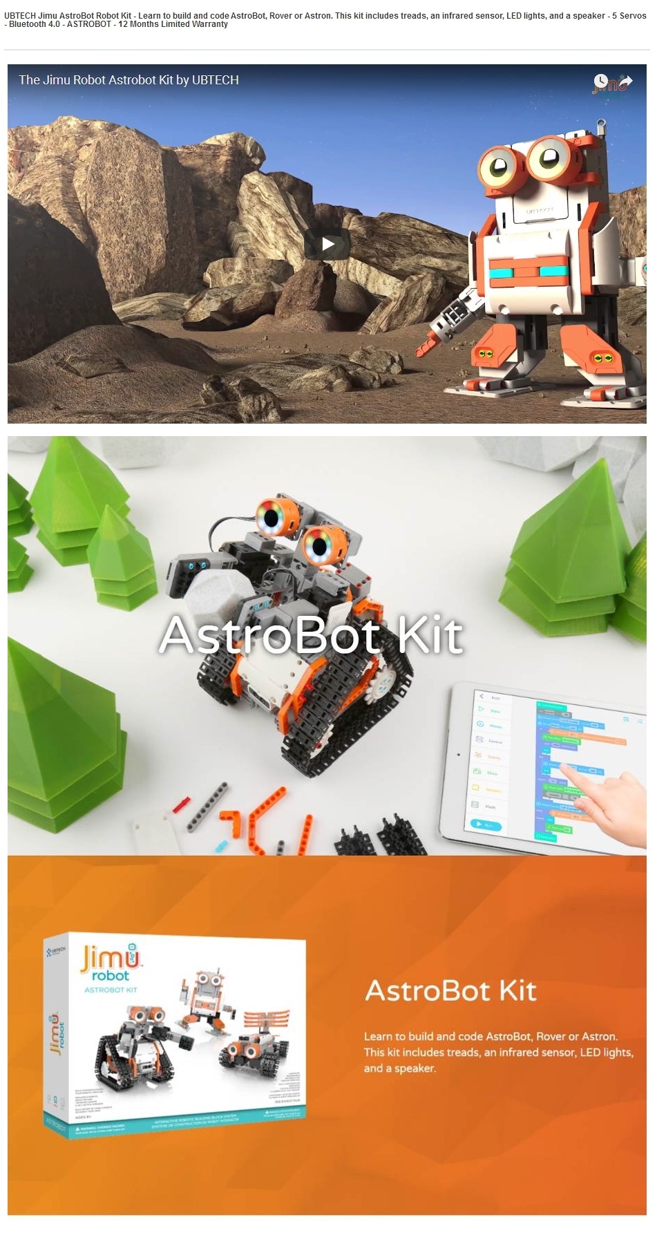 UBTECH JIMU ASTROBOT KIT | BPC Technology