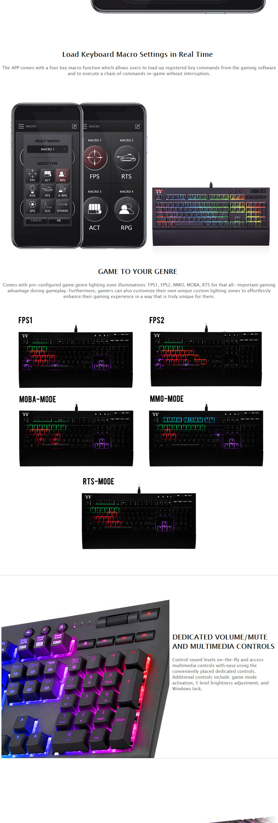 Thermaltake Premium X1 RGB Cherry MX Blue Keyboard | BPC Technology